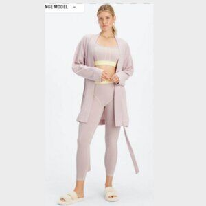 Fablectics Muted Mauve Waffle Robe Large